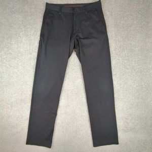 Rhone Pants Mens 31x32 Black Commuter Stretch Performance Flat Front Chino Pants